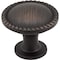 Elements 1-1/4" Diameter Brushed Oil Rubbed Bronze Round Rope Detailed Lindos Cabinet Knob Z115DBAC - alternate 1